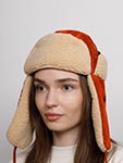 Шапка STETSON арт. 9291108 BOMBER CAP CORDUROY STETSON FREESTYLE (оранжевый / коричневый)
